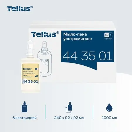 ТОРК: Tellus Мыло SC4 пена 1л Премиум Ультрамягкое прозрачное