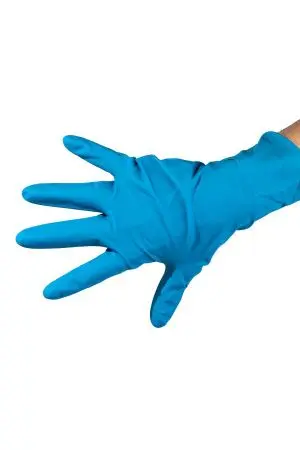 Перчатки: латексные Dermagrip High Risk XL неопудренные нестерильные синие /пач.=50 шт.