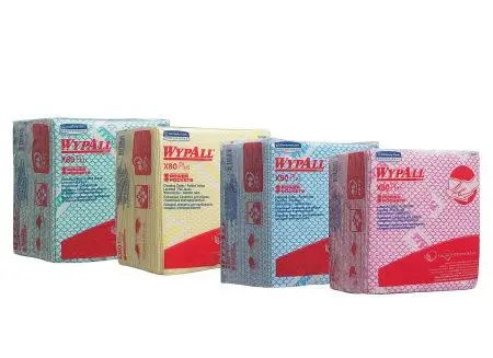 Kimberly-Clark: Салфетки Вайпол Х80 Плюс 1сл 34,5х33,5см синие /пач.=30 шт.