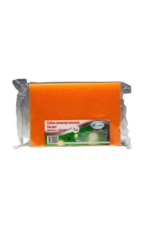 Губки,скрабы: для посуды VCLEAN Гигант 14х9.5х4 поролон+абразив