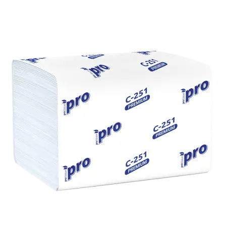 Вик: Салфетки бумажные V 2сл 200л 16х21см с тиснением PROtissue