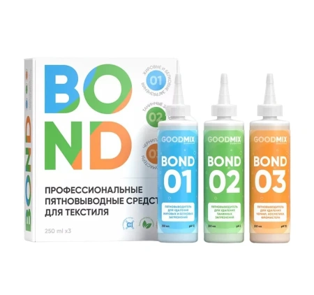 Вортекс: GOODMIX BOND 1-2-3 Комплект пятновыводных ср-в по 0,2л /компл.=3 шт.