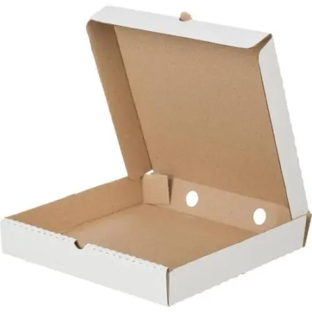 Фото №1 - Одноразовая продукция: Коробка бумажная для пиццы 330х330х40мм белая /пач.=50 шт.