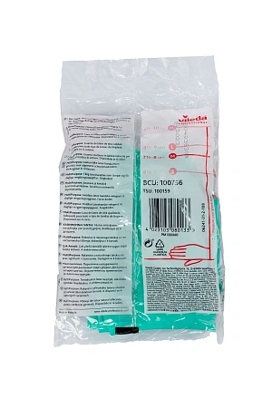 Фото №13 - Vileda: Перчатки многоцелевые M зеленый резиновые