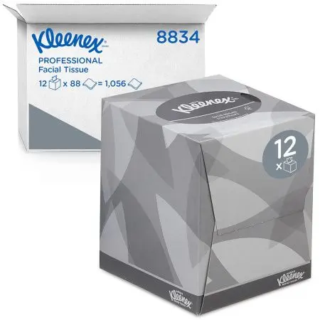Kimberly-Clark: Салфетки Клинекс 2сл 88л для лица в кубе белые