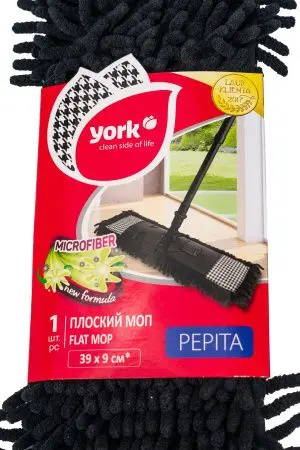 Хозяйственный инвентарь: Швабра YORK Пепита Стайл с МОПом микрофибра "лапша" , телескопический черенок 85 -140 см