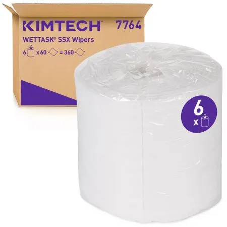 Kimberly-Clark: Салфетки Кимтех Веттаск SXX 31.8x30.5см 60л 1сл белые сменный картридж