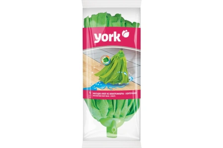 Хозяйственный инвентарь: МОП насадка на швабру YORK микрофибра ленточная