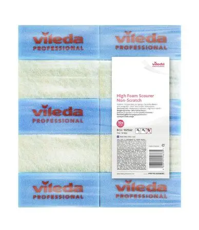 Vileda: Губка 7х15см мягкая (бел.абразив) голубой