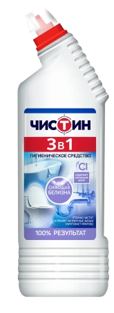 Чистящее средство: ЧИСТИН 3в1 750мл санитарно-гигиеническое жидкое средство С ХЛОРОМ