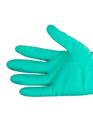 Фото №4 - Vileda: Перчатки многоцелевые M зеленый резиновые