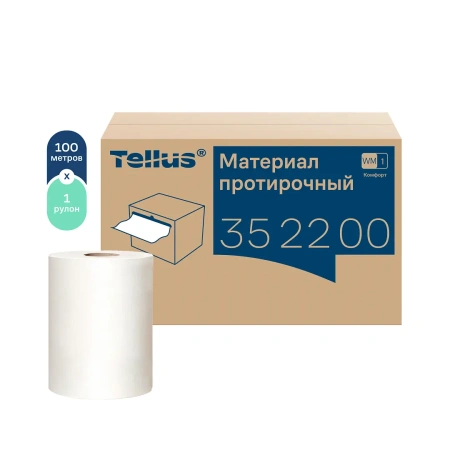 ТОРК: Салфетка Комфорт 1сл 105м/266л нетканый материал протирочная белая