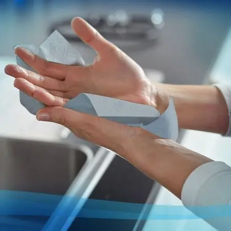 Kimberly-Clark: Полотенца бумажные Скотт Слимролл 1сл 190м/19,8 синие