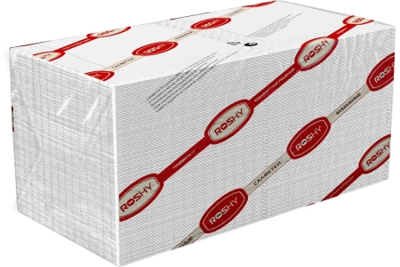 Бумажные салфетки: столовые 2сл 250листов 24х24 1/8 Сыктывкар ROSHY белые