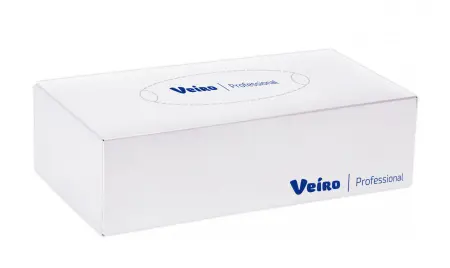 VEIRO: Салфетки бумажные 2сл 100л 20х20см Premium косметические белые