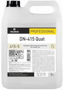 Pro-Brite: DN-415 quat 5л моющий нейтральный концентрат на основе ЧАС