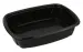 Превью №1 - Одноразовая продукция: Контейнер пластиковый прямоугольный 1000мл 230х170х50мм черный К-230 ПП Полиэр /пач.=50 шт.