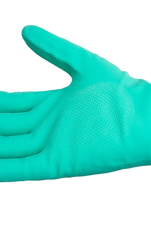 Фото №3 - Vileda: Перчатки многоцелевые M зеленый резиновые