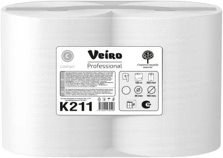 VEIRO: Полотенца бумажные 1сл 150м/20 Comfort белые