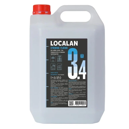 Localan: Strong Floor 3.4 5л для удаления сложных и застарелых загрязнений, сильнощелочное концентрат