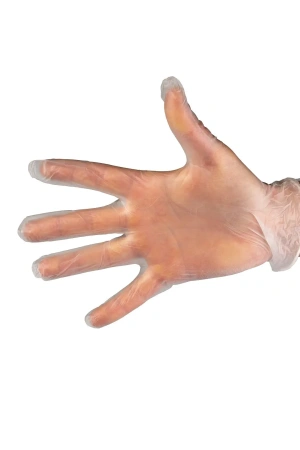 Фото №1 - Перчатки: виниловые L одноразовые неопудренные /пач.=100 шт.