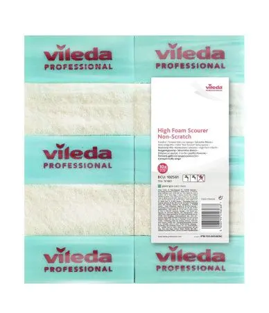 Vileda: Губка 7х15см мягкая (бел.абразив) зеленый