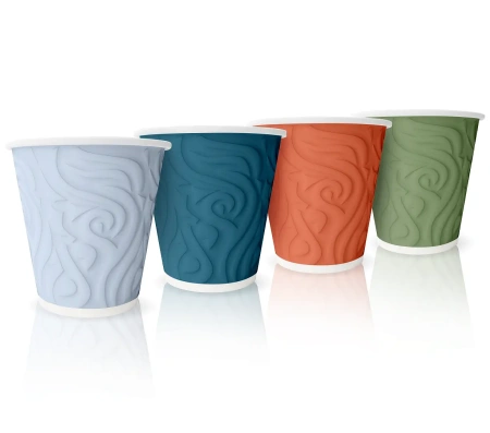 Одноразовая продукция: Стакан бумажный 2сл 300мл d=90мм цв. в асс. Скандипакк /пач.=40 шт.