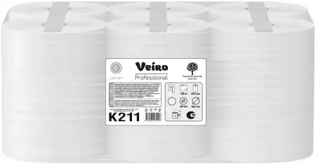 VEIRO: Полотенца бумажные 1сл 150м/20 Comfort белые