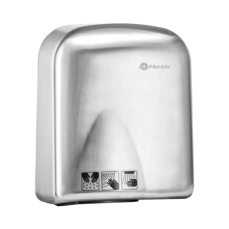 МЕРИДА: Сушилка для рук ECOFLOW PLUS 1650Вт 20м/с СЕНСОРНАЯ металл матовый