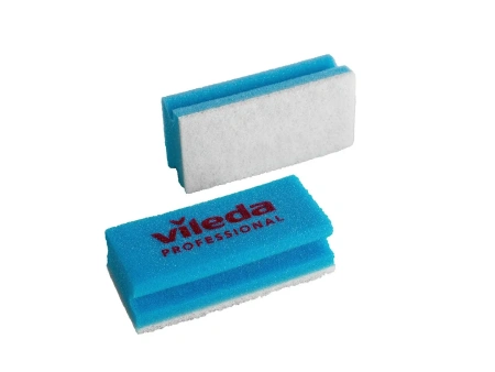 Vileda: Губка 7х15см мягкая (бел.абразив) голубой