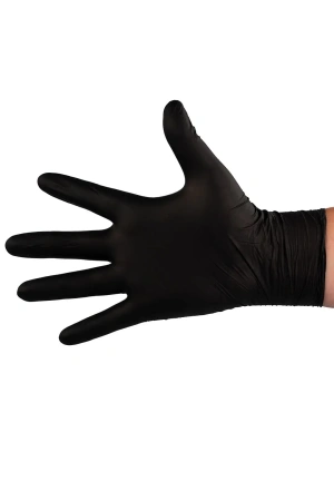 Фото №1 - Перчатки: нитриловые черные L /пач.=100 шт.