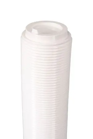 Одноразовая продукция: Крышка к стакану бумажному d=80мм с питейником (клапан) белая /пач.=100 шт.