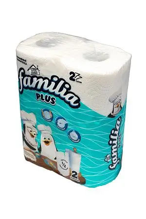 Фото №5 - Бумажные полотенца: 2сл 12м целлюлоза цвет белый ХАЯТ ФАМИЛИЯ /пач.=2 шт.