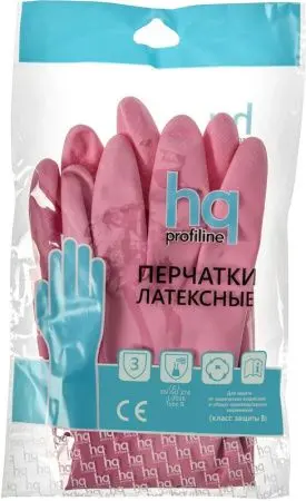 Фото №1 - HQ Profiline: Перчатки резиновые XL красные