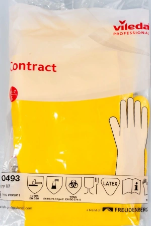 Vileda: Перчатки Контракт S резиновые