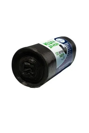 Мешки для мусора: 120л 70х110 ПВД VCLEAN 80 черные 70г /рул.=10 шт.