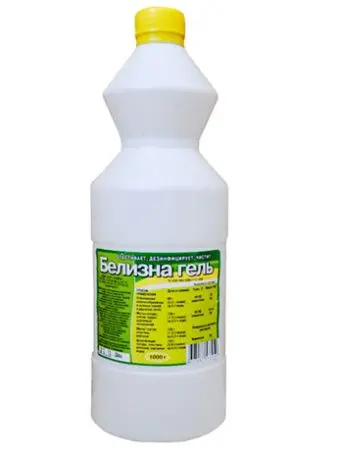 Фото №1 - Отбеливатели(пятновыводители): БЕЛИЗНА 1л (15-30% хлора) Гель отбеливатель