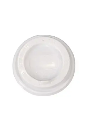 Одноразовая продукция: Крышка к стакану бумажному d=80мм с питейником (клапан) белая /пач.=100 шт.