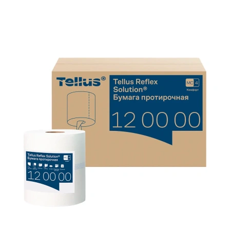 ТОРК: Полотенца бумажные M4 Рефлекс Комфорт 1сл 270м/19,8 протирочные в рулоне с ЦВ белые