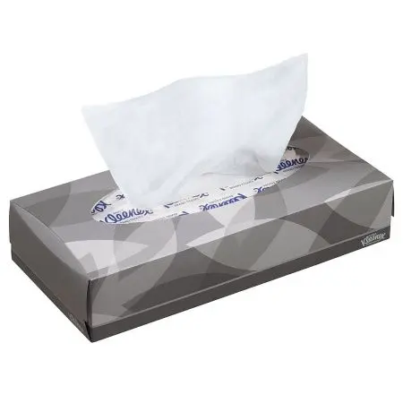 Kimberly-Clark: Салфетки Клинекс 2сл 100л для лица белые