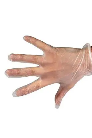 Фото №2 - Перчатки: виниловые L одноразовые неопудренные /пач.=100 шт.