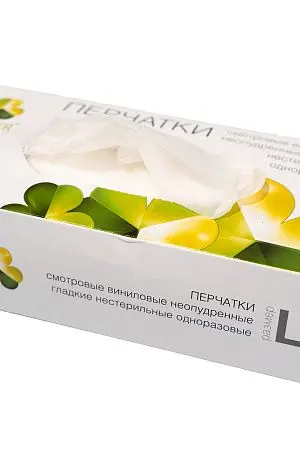 Фото №11 - Перчатки: виниловые L одноразовые неопудренные /пач.=100 шт.