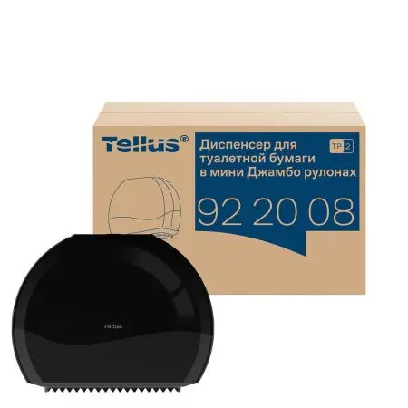 ТОРК: Tellus Диспенсер TP2 Джамбо Wave мини для туалетной бумаги в рулонах пластик черный