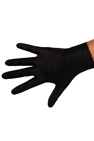 Фото №2 - Перчатки: нитриловые черные L /пач.=100 шт.