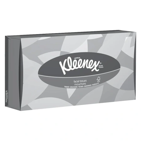 Kimberly-Clark: Салфетки Клинекс 2сл 100л для лица белые