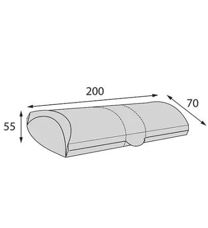 Одноразовая продукция: Упаковка бумажная для роллов 200х70х55 крафт OSQ PILLOW L STANDART /пач.=50 шт.