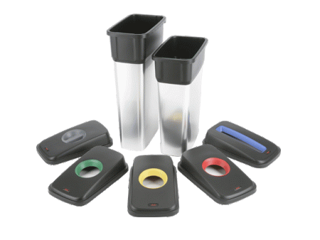 Vileda: Гео крышка для контейнера с отверстием для бутылок, черный-красный