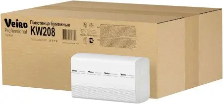 VEIRO: Полотенца бумажные W 2сл 150л 32х21,6см Comfort белые