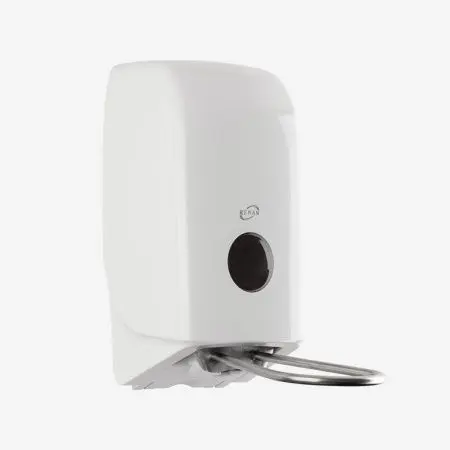 Кеман: Диспенсер локтевой А5 1000мл под картриджи с пенным и жидким дозированием белый