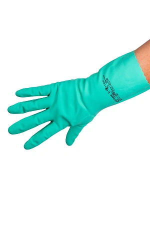 Фото №2 - Vileda: Перчатки многоцелевые M зеленый резиновые